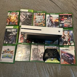 Xbox 1s 1TB PACKAGE controller and GAMES!